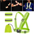 thumbnail image 1 of Reflective Vest Night Adults Kids Reflective Bands Cycling Reflector Green, 1 of 10
