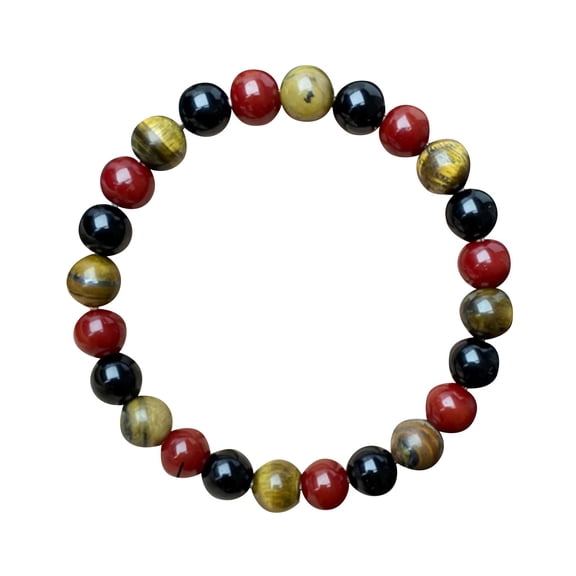 Healing Bracelet for Women - Natural Gemstone Anxiety Relief Bracelet, Handmade Stress & Chakra Balancing Jewelry, Adjustable Purple Beaded Gift