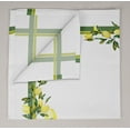 thumbnail image 4 of Vargottam Luxury Collection Dinner Table Linen Dcor Cotton Napkin Printed Fabric Reusable Napkins Set Of 12, 20 X 20 - Lemon, 4 of 6