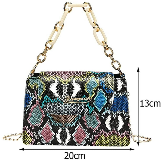SAYDY Snakeskin Shoulder Bag Snake Print Leather Crossbody Bags for Daily Use Travel Work Walmart