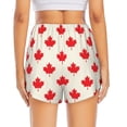 thumbnail image 4 of Vsdgher Happy Canada Day Print Women's Running Double Layer Shorts High Waisted with Pockets Elastic Yoga Workout Athletic Gym Sports, 4 of 8