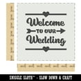 thumbnail image 2 of Welcome to Our Wedding with Hearts DIY Cookie Wall Craft Stencil - 7.0 Inch, 2 of 5