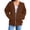 Brown, variant on Shadoumai Zip Up Hoodie Women Long Sleeve Fall Winter Plus Size Plain Hooded Sweatshirts Trendy Casual Fashion Jacket With Pockets