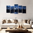 thumbnail image 2 of Elephant Stock Night Sky At Grand Teton Wall Art - Horizontal Multi Panel Canvas - Living Room Wall Decor - Nature Multi Panel - Black And Blue Decor - 80" x 40", 2 of 8