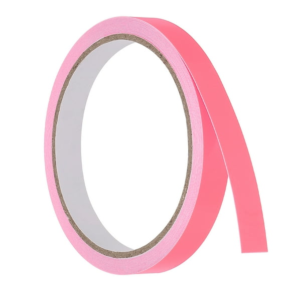Uxcell 0.5 inch x 16.5 feet Neon Gaffer Cloth Tape, 1 Roll Fluorescent Adhesive Tape Black Light Glow Tape, Pink