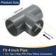 thumbnail image 2 of Uxcell 1Pcs 4" Tee 3 Vías Conectores de Tubo, Accesorio de Esquina para Estructura de Soporte de Estante, Conexión de Carpa, Gris, 2 of 6
