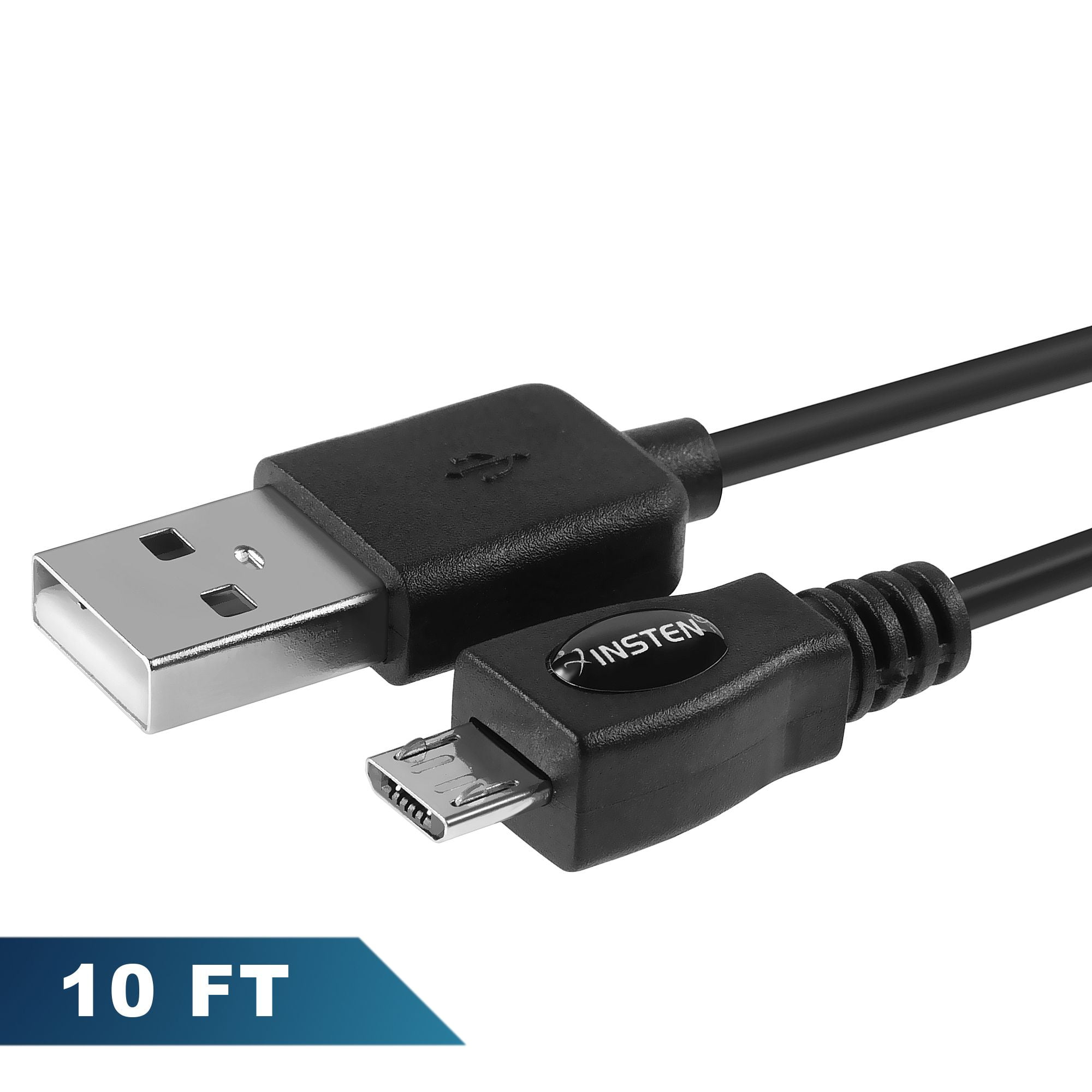 10ft 3M Fast Charging ONLY Micro USB Cable BLACK 4 Samsung Galaxy Note 10.1 2014 