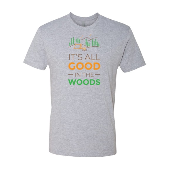 It's All Good in the Woods Unisex Adult Short Sleeve T-shirt-Heather Grey-Small