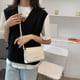 thumbnail image 4 of Bolso de hombro retro de PU de color puro para mujer, bolso de mano informal con perlas para mujer (blanco) Likrtyny Para estrenar, 4 of 9