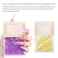 thumbnail image 4 of Wweixi 1440 Pieces Glass Crystal Set Flat Back Excellent Gloss Nail Art Rhinestones DIY Handcraft Manicure Accessories Card Making Yellow Yellow, 4 of 6