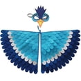 thumbnail image 1 of Conjunto de disfraz de alas de pájaro, capa de loro de pavo real de Halloween con máscara de fieltro, disfraz para niños Sincero Electrónica, 1 of 2
