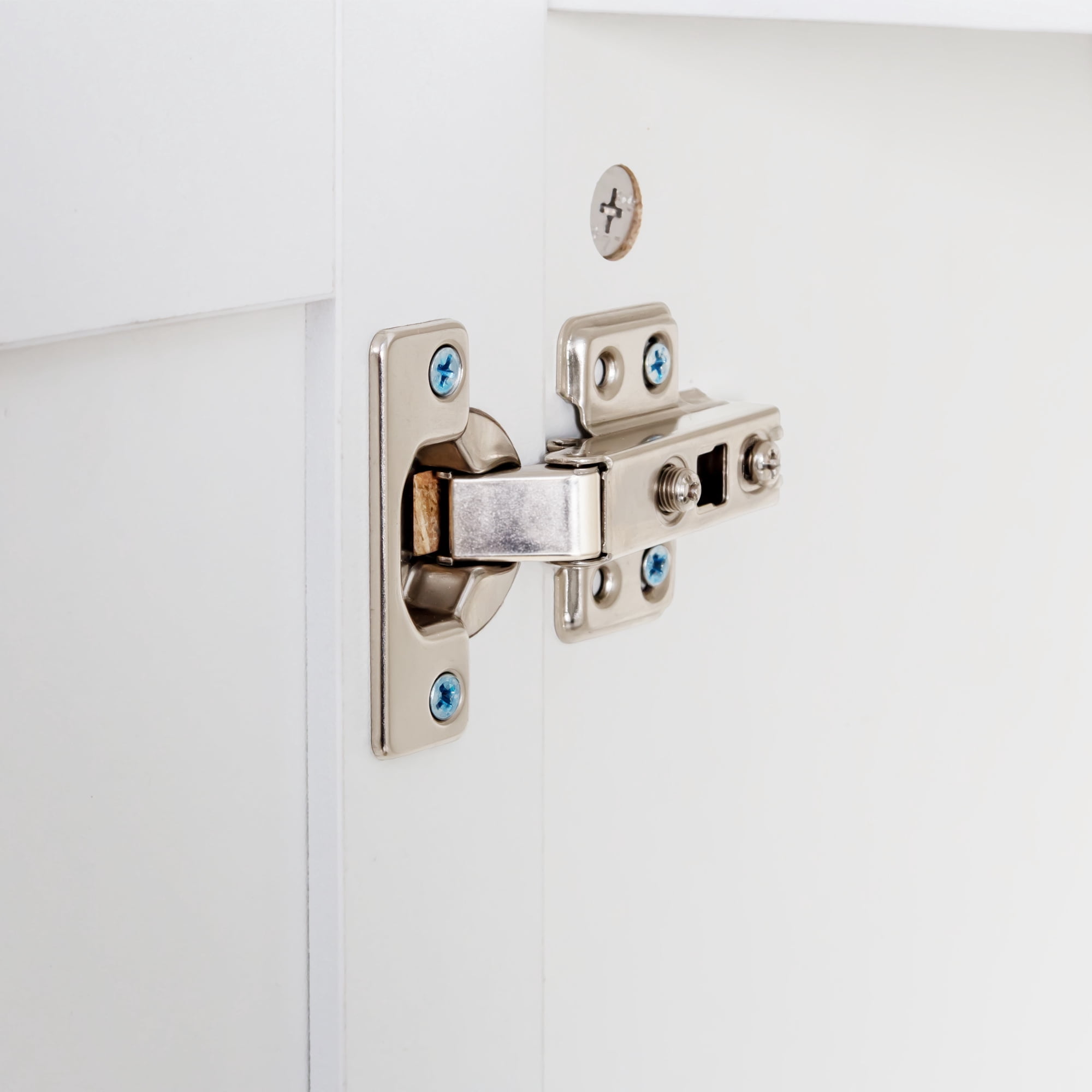 Bathroom Wall Cabinet Over Toilet Storage with Adjustable Shelf Towel Bar 5 Hooks, White