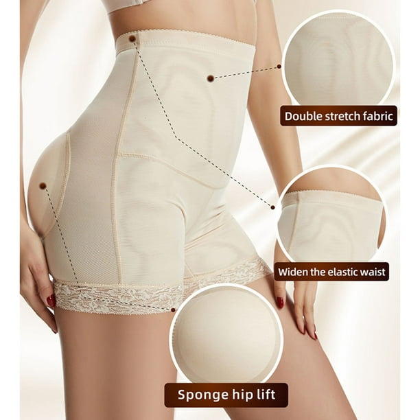 nsendm Female Pants Adult Cotton Womens Briefs Womens Buttock Briefs Butt  Lifter Padded Control Panties Hip Enhancer 80s Workout Clothes for(Beige, S)