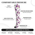 thumbnail image 3 of Lsque Orchids Flowers Pattern Sport Compression Socks for Men & Women 15-20 mmHg Knee High Nurse Pregnant Running Medical and Travel Athletic, 3 of 6