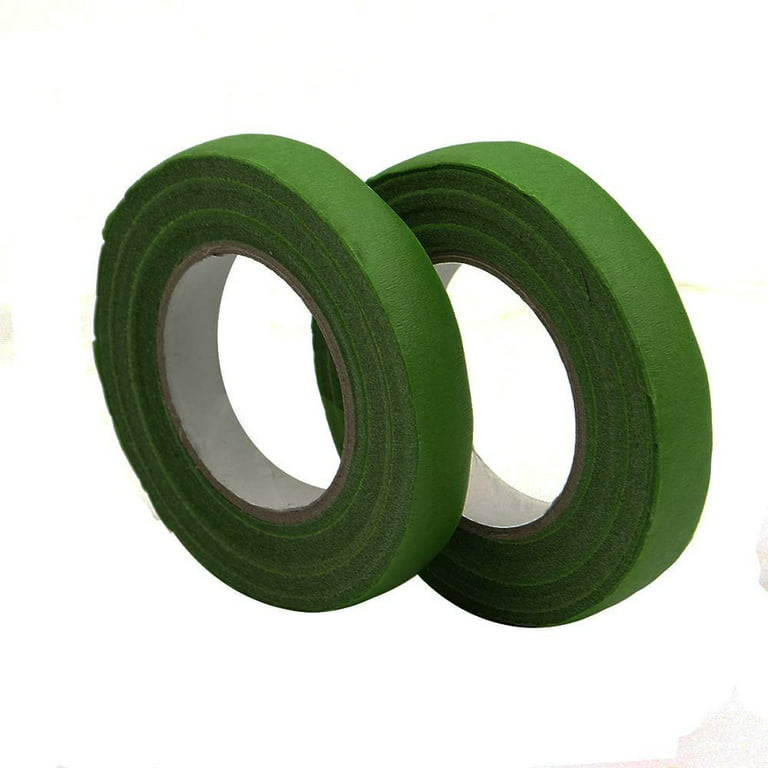 12roll/lot 12mm Floral Resealable Stretchy Florist Artificial Floral Stem  Tape, Brown,Green,Blue,Pink,White