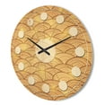 thumbnail image 3 of Designart 'Retro Golden Clouds In The Sky' Mid-Century Modern Wood Wall Clock, 3 of 5