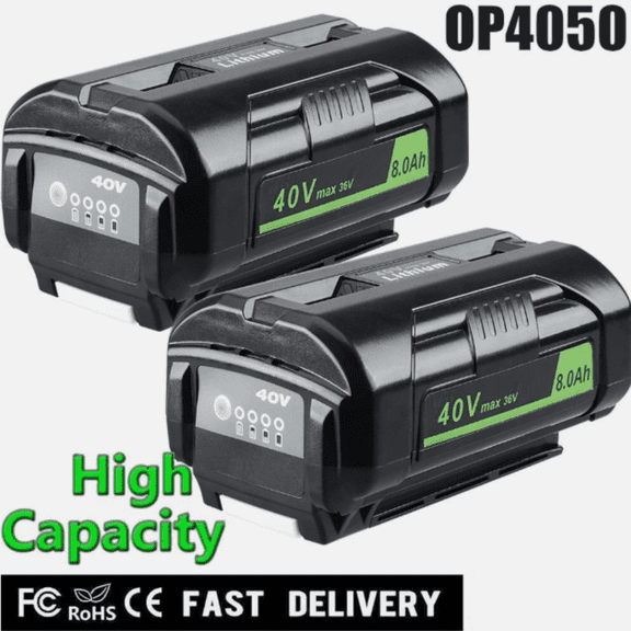 2Packs Replacement for Ryobi 40V Battery 6.0Ah Compatible with 40v Lithium Battery OP4040 OP40401 OP4026 OP4050 OP40601 Compatible with Ryobi Battery 40V Cordless Power Tools (Green)