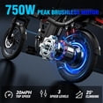 thumbnail image 3 of GugoIs 16" 750W Peak Electric Bike, 48V 15Ah Removable Battery Electric Commuter City Bike, One-Piece Tire Folding Ebike for Adults, Full Suspension, Max.20mph off-road UL2849, 3 of 12
