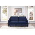 thumbnail image 2 of Lexicon Adelia Velvet Upholstered Convertible Studio Sofa in Navy, 2 of 9