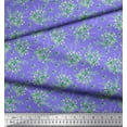 thumbnail image 2 of Soimoi Purple Georgette Viscose Fabric Leaves & Rose Floral Printed Fabric 1 Yard 42 Inch Wide, 2 of 3