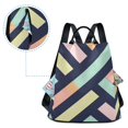 thumbnail image 5 of FORMRS Women's Travel Backpack Purse Anti-Theft Hidden Pockets Casual Shoulder Bag, Green Stripes, 5 of 7