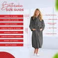 thumbnail image 3 of RIVERSIDE 100% Cotton Terry Bathrobe for Men & Women, Absorbent Spa Robe with Shawl Collar, Belt & Pockets - Gray, 3 of 9