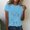 Sky Blue, variant on Women's Short Sleeve T-shirt Women'S Spring Round Neck Dandelion Printed Loose Casual Short Sleeved T Shirt,Blue Women's Short sleeve T-shirt M