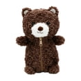 thumbnail image 4 of Estuche de peluche para lápices con forma de animalito de peluche y diseño creativo. Estuche para artículos de papelería. Marrón, 4 of 9