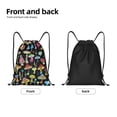 thumbnail image 5 of Ratiio Bright Mushrooms Print Drawstring Backpack Bag Sport Gym Sackpack Heavy Duty String Backpack for Men Women, 5 of 7
