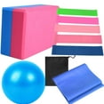 thumbnail image 1 of Greeniant 9 Uds suministros de Yoga pelota de Yoga banda de resistencia de ladrillo de Yoga equipo de Fitness para gimnasio en casa Accesorios para máquinas de ejercicios Azul Greeniant OD010562-02, 1 of 6