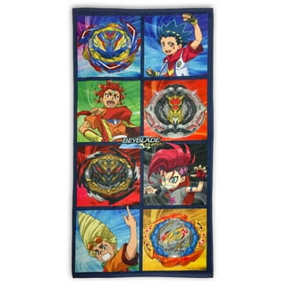 Beyblade Burst Rise Spinner Tops Launch Time Anime Characters Silk Touch  Plush Throw Blanket Black