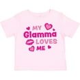 thumbnail image 3 of Inktastic Valentine's Day My Glamma Loves Me Hearts and Lips Boys or Girls Toddler T-Shirt, 3 of 5