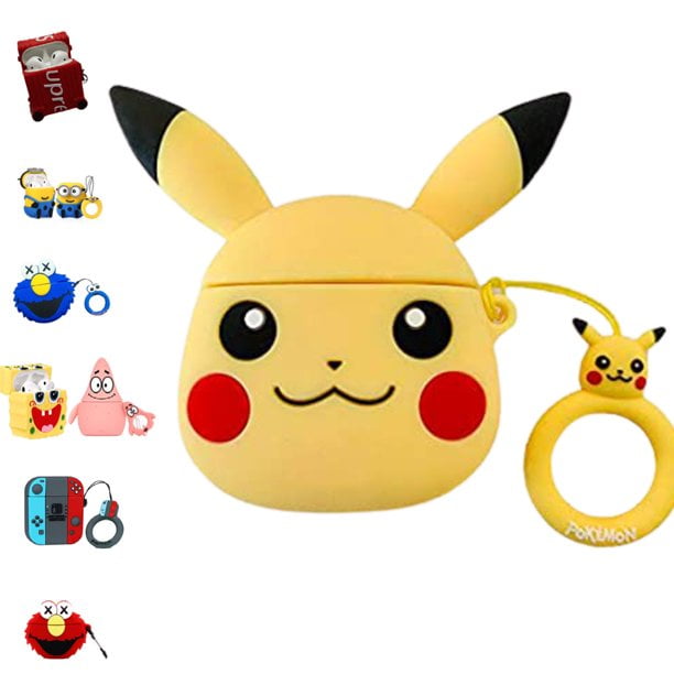 AirPods Case- Pikachu Protective Shockproof Case Cover Skins with Keychain  Compatible with Apple AirPod 2 \u0026 1, Pikachu Design - Walmart.com
