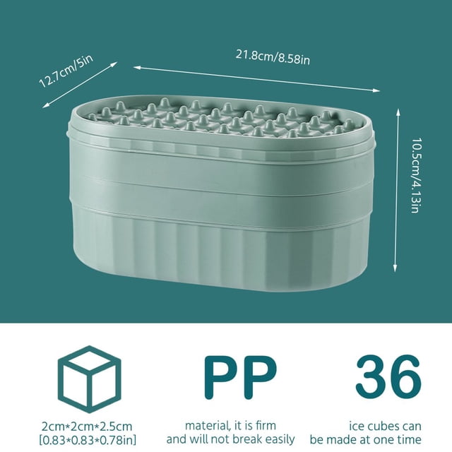 Ice Cube Trays,Ice cube plastic mould with lid,With ice shovel for easy demoulding