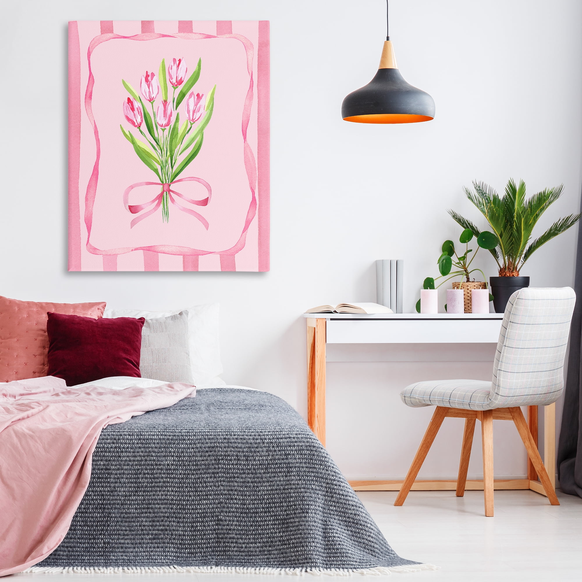 Pretty And Sweet Tulips Canvas Wall Art, design by Nina Jacobs