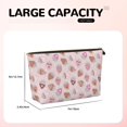 thumbnail image 4 of Picia Strawberry Cake Printed Leather Travel Toiletry Bag,Cosmetic Organizer, Makeup Travel Bag, Durable Travel Pouch, Compact Toiletry Bag, Travel Accessories, 4 of 6