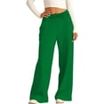 thumbnail image 4 of BOOMNY Girls Baggy Sweatpants Wide Leg Sweat Pants for Kids Trendy Elastic Waist Drawstring Solid Fall Jogger Trousers With Pockets, 4 of 4