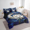 thumbnail image 3 of Homewish Mandala White Lotus Bedding Comforter Set 7pcs for Female, Bohemian Mystic Moon King Bedding Sets, Hippie Style Reversible Bed Sheets, Breathable Home Decor, 3 of 7