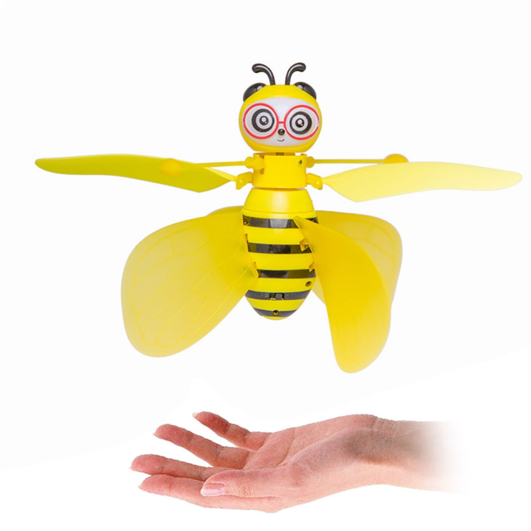 Kid Flying Bee Toy USB Rechargeable Infrared Induction Mini Helicopter