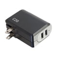 thumbnail image 4 of C2G 2-Port USB Wall Charger - AC Power Adapter - Power adapter - 4.8 A - 2 output connectors (USB) - black, 4 of 5