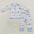 thumbnail image 1 of Ropa de dormir para bebé, Conjunto de camiseta de manga larga, pantalones, Papá Noel, ropa de noche, venta al por mayor, 1 of 2