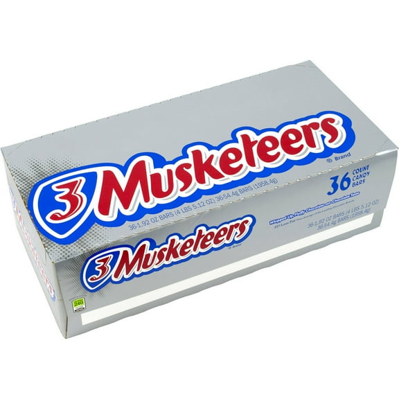 3 Musketeers Bars, 1.92 Oz, 36 Count