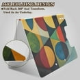 thumbnail image 4 of Triangles in Circle Abstract Pattern Foldable Binder Folder Clipboard with Pen Slot Double Clips A4 Size File Storage, 4 of 8