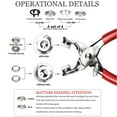 thumbnail image 2 of Snap Button Kit 100set, 9.5mm Snap Fasteners Kit with Pliers, Metal Snaps Kit, 2 of 5