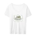 thumbnail image 4 of Camisetas para mujer, camiseta básica, manga corta, moda informal, ropa de calle cómoda, trajes para ir de compras, uso diario, viajes en la calle Blanco, 4 of 8