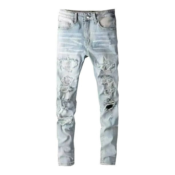 Pantalones cortos vaqueros de verano para hombre: holgados y casuales, tejido de poliéster, cintura elástica, múltiples bolsillos, moda/ocio, tallas S-XXXL.