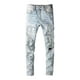 thumbnail image 1 of Pantalones cortos vaqueros de verano para hombre: holgados y casuales, tejido de poliéster, cintura elástica, múltiples bolsillos, moda/ocio, tallas S-XXXL., 1 of 4