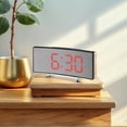 thumbnail image 2 of REGALWOVEN LED Mirror Alarm Clock for Bedroom, Alarm Clocks with Big Numbers Display, Temperature, Snooze for Deep Sleepers Red, 2 of 6