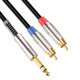 thumbnail image 2 of Inteprter 6,35mm TRS macho Dual RCA Cable de Audio adaptador conector amplificador de música Cable interconector líneas de micrófono Cables de audio/vídeo 3 metros, 2 of 6