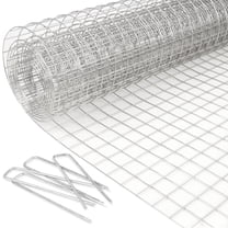 Olle Gopher Netting 18 Gauge 3/4 inch Rabbit Wire 74"X 50" Hardware Cloth 304 Stainless Mesh with 20 Galvanized Steel Staples Gopher Rabbit Barrier Welded Wire Mesh